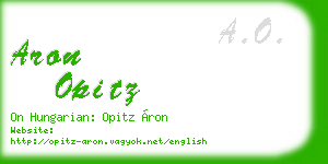 aron opitz business card